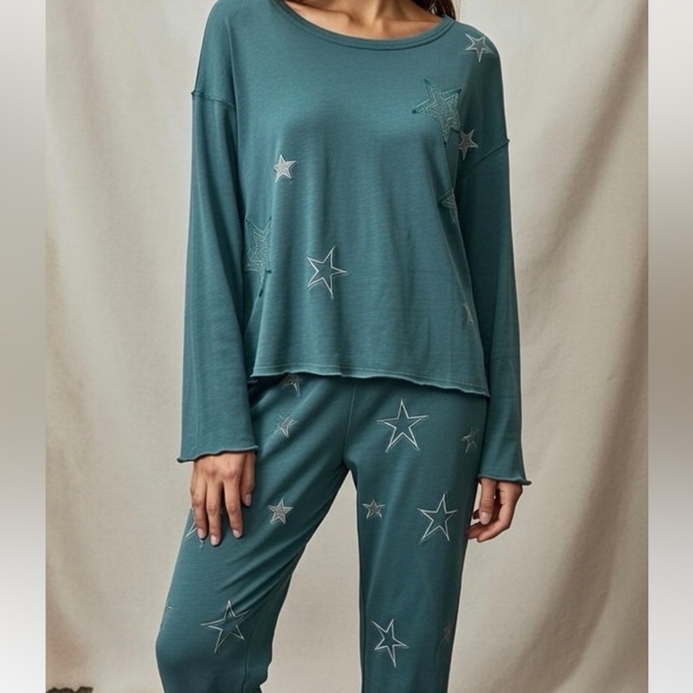 Green Starry women lounge set
